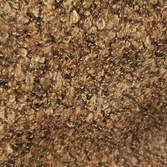 Vintage Moshita Couture 2 Piece Brown Outfit w/Faux Fur Collar and Trim, Size 16 - Picture 8 of 16